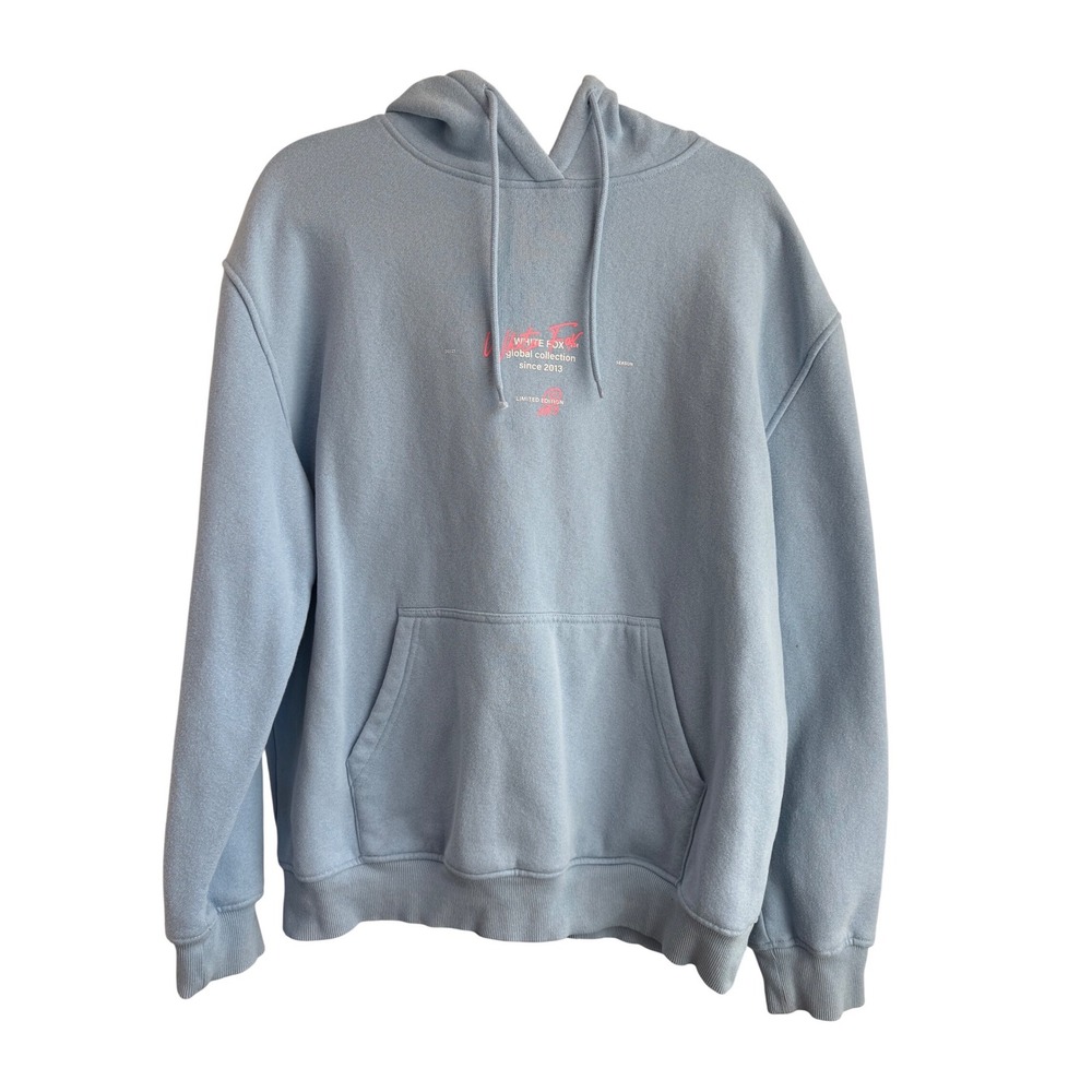 White Fox Global Collection Hoodie‎ Light Blue Limited Edition M/L